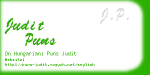 judit puns business card
